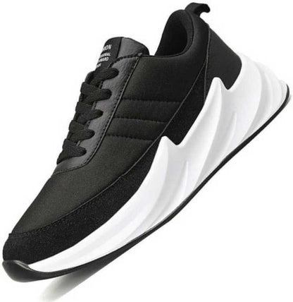 ARCFIT Men's Black Mesh Comfy Sneakers